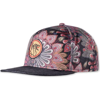 Mütsid lame must snapback Peacock Linen Djinns