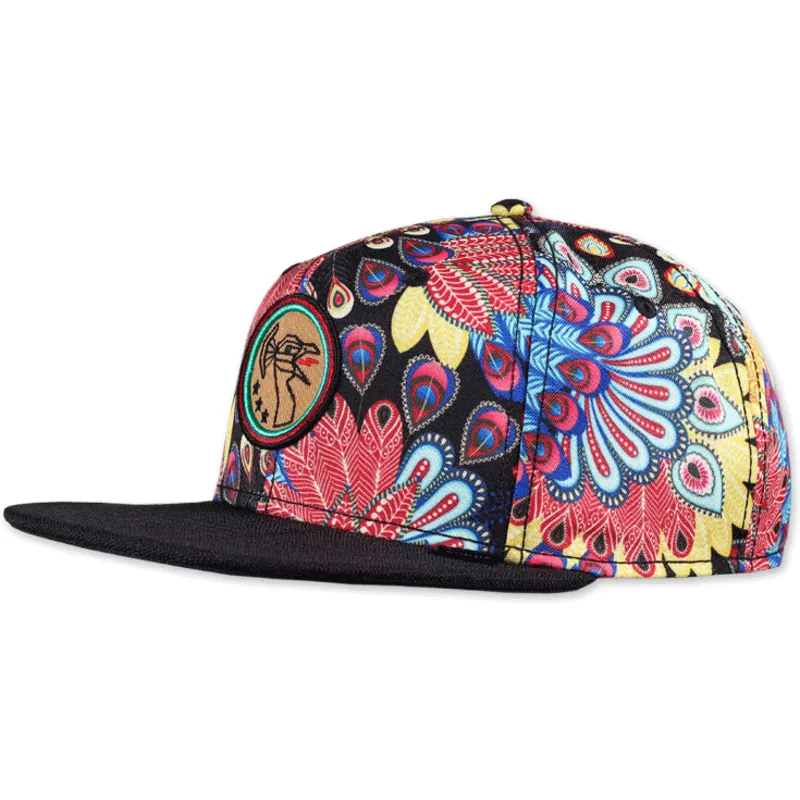 mutsid-lame-mitmevarviline-snapback-peacock-linen-djinns