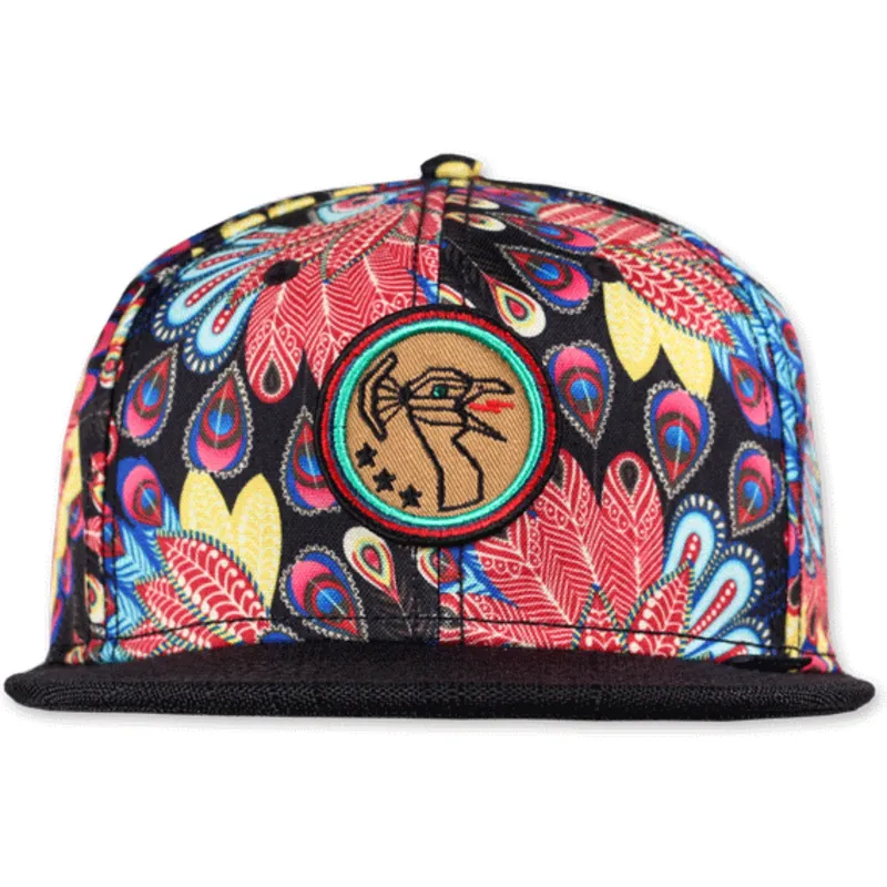 mutsid-lame-mitmevarviline-snapback-peacock-linen-djinns