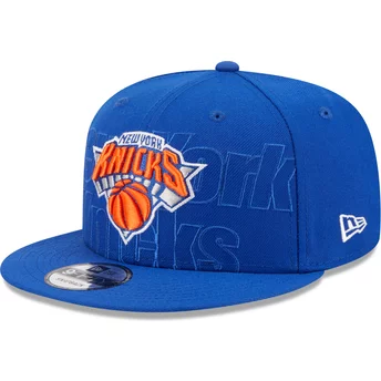 New Era Flat Brim 9FIFTY Draft Edition 2023 New York Knicks NBA Blue Snapback Cap