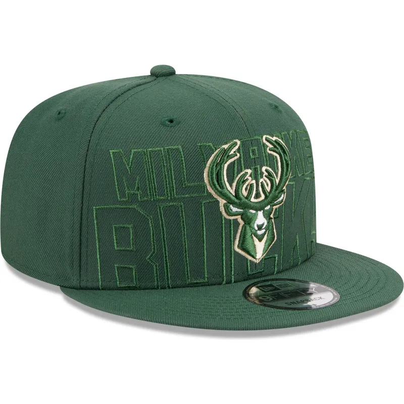 mutsid-lame-roheline-snapback-9fifty-draft-edition-2023-milwaukee-bucks-nba-new-era