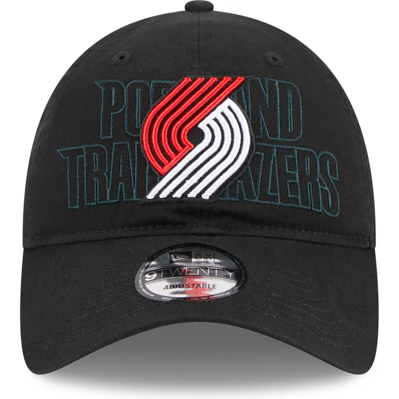 cap-kumer-black-adjustable-strap-9twenty-draft-edition-2023-portland-trail-blazers-nba-new-era