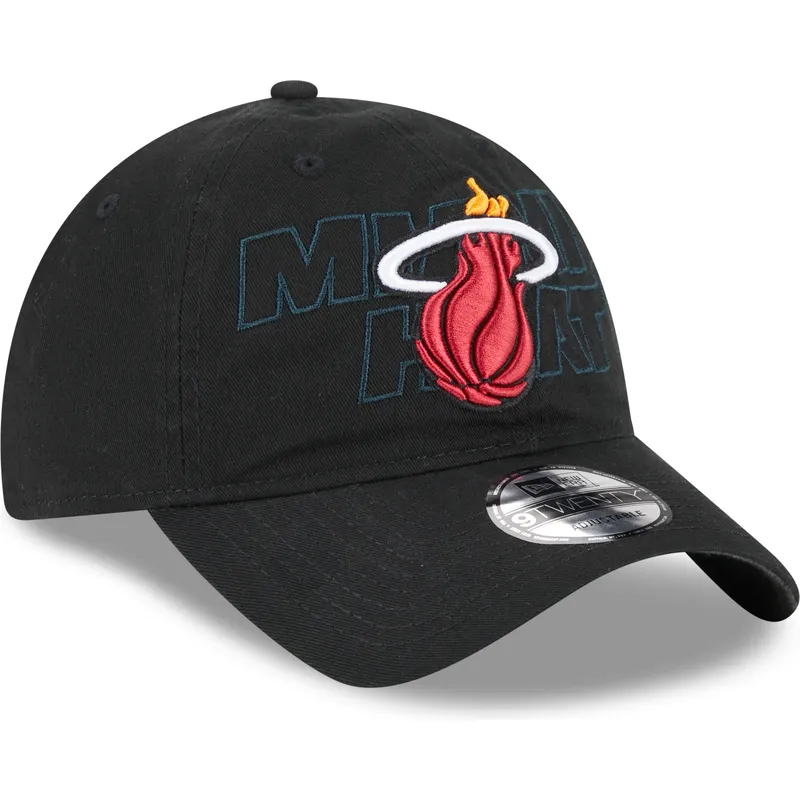cap-kumer-black-adjustable-strap-9twenty-draft-edition-2023-miami-heat-nba-new-era