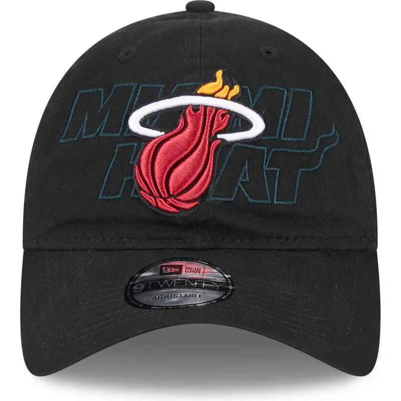 cap-kumer-black-adjustable-strap-9twenty-draft-edition-2023-miami-heat-nba-new-era
