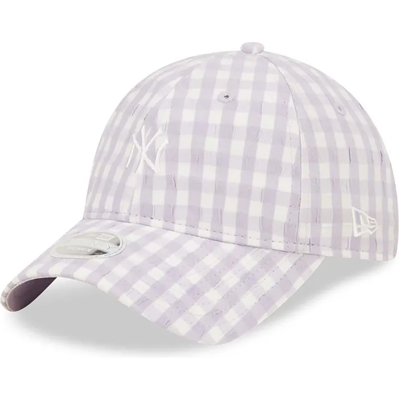 mutsid-kumer-violetne-reguleeritav-9twenty-gingham-new-york-yankees-mlb-new-era
