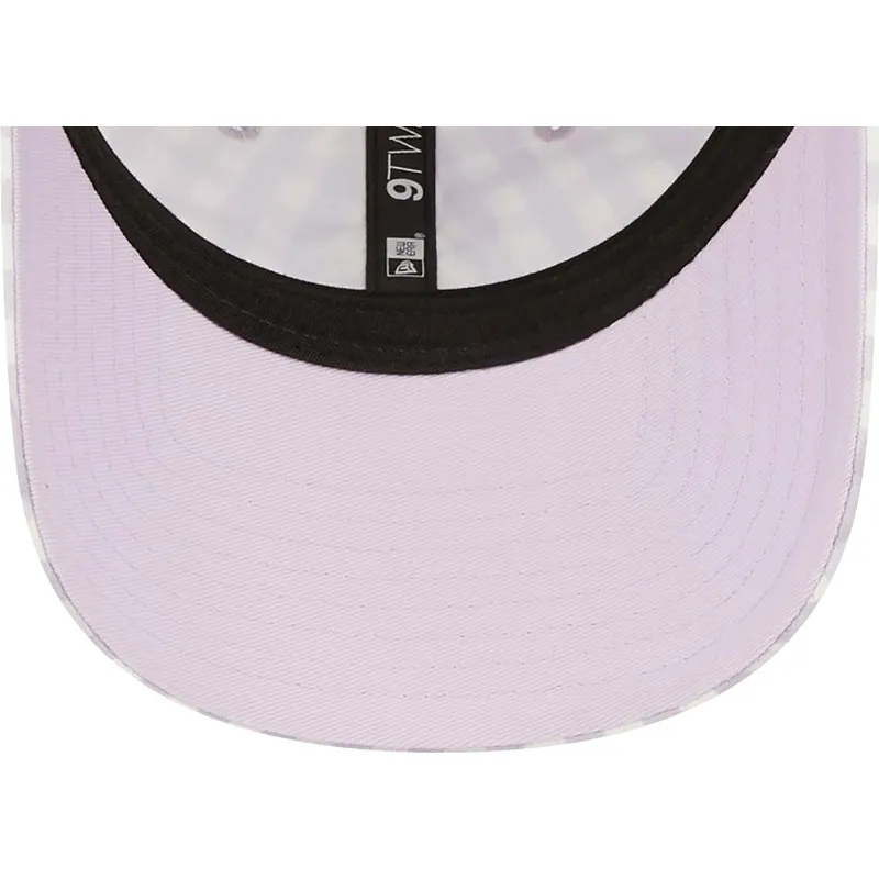 mutsid-kumer-violetne-reguleeritav-9twenty-gingham-new-york-yankees-mlb-new-era