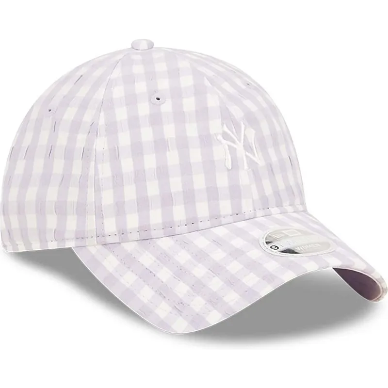 mutsid-kumer-violetne-reguleeritav-9twenty-gingham-new-york-yankees-mlb-new-era