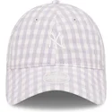 mutsid-kumer-violetne-reguleeritav-9twenty-gingham-new-york-yankees-mlb-new-era