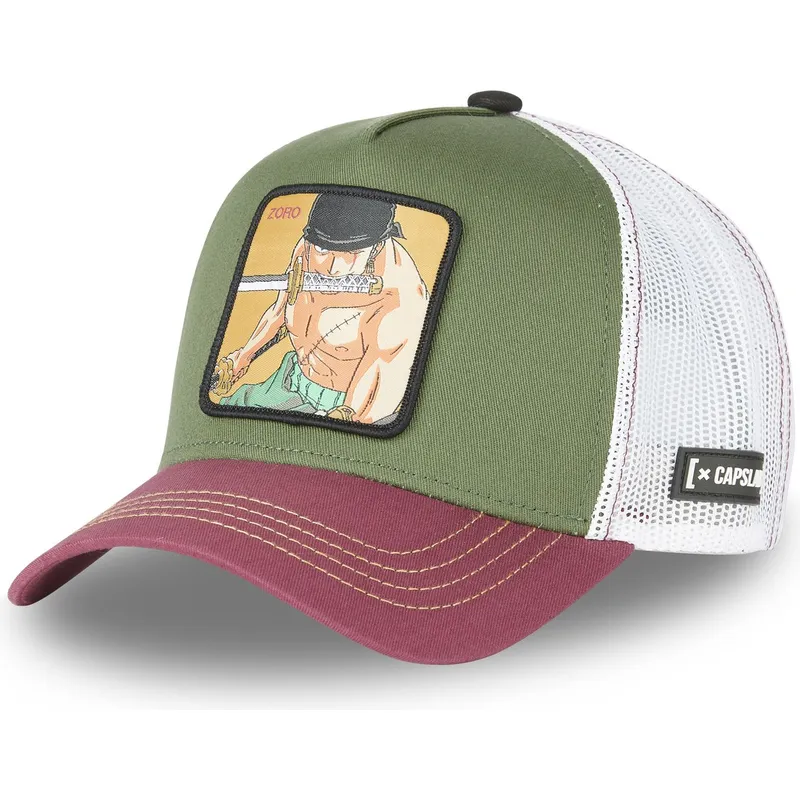 mutsid-kumer-roheline-snapback-zor4-roronoa-zoro-one-piece-capslab