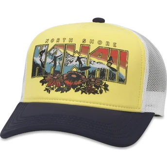 Mütsid kumer veok kollane snapback , Hawaii North Shore Riptide Valin American Needle