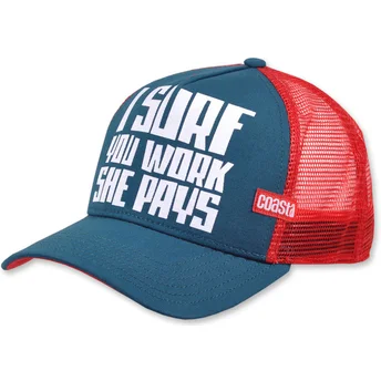 Mütsid kumer sinine snapback I Surf You Work She Pays HFT Coastal