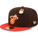 cap-lame-brown-ajustada-59fifty-the-elements-fire-pin-miami-heat-nba-new-era
