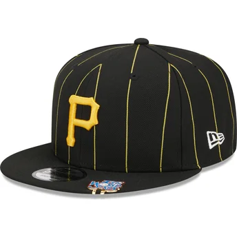 Cap lame black snapback 9FIFTY Pinstripe Visor Clip Pittsburgh Pirates MLB New Era