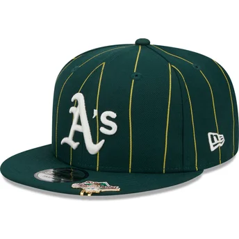Mütsid lame roheline snapback 9FIFTY Pinstripe Visor Clip Oakland Athletics MLB New Era