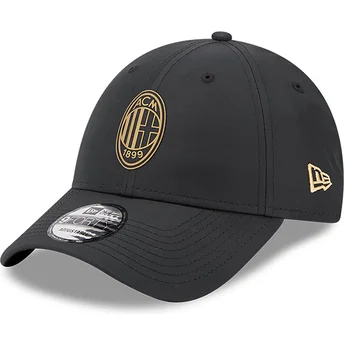 Cap kumer black adjustable strap dorado 9FORTY AC Milan Serie A New Era
