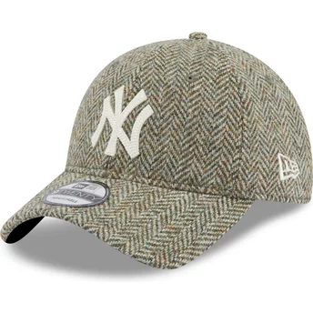 New Era Curved Brim 9TWENTY Tweed Pack New York Yankees MLB Grey Adjustable Cap