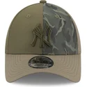 mutsid-kumer-roheline-reguleeritav-9forty-multi-texture-new-york-yankees-mlb-new-era