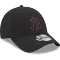 new-era-curved-brim-9forty-team-outline-new-york-yankees-mlb-black-adjustable-cap