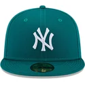 new-era-flat-brim-59fifty-league-essential-new-york-yankees-mlb-green-fitted-cap