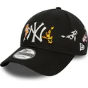 new-era-curved-brim-9forty-koi-fish-new-york-yankees-mlb-black-adjustable-cap