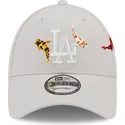 cap-kumer-beige-adjustable-strap-9forty-koi-fish-los-angeles-dodgers-mlb-new-era
