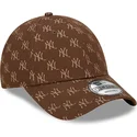 mutsid-kumer-pruun-reguleeritav-9forty-monogram-new-york-yankees-mlb-new-era