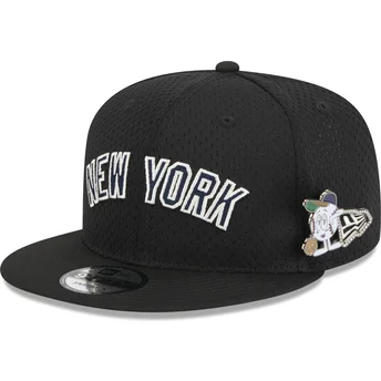 Cap lame black snapback 9FIFTY Post-Up Pin New York Yankees MLB New Era