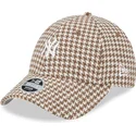 mutsid-kumer-pruun-reguleeritav-9forty-houndstooth-new-york-yankees-mlb-new-era