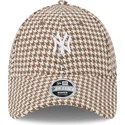 mutsid-kumer-pruun-reguleeritav-9forty-houndstooth-new-york-yankees-mlb-new-era