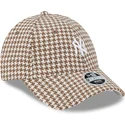 mutsid-kumer-pruun-reguleeritav-9forty-houndstooth-new-york-yankees-mlb-new-era