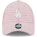 mutsid-kumer-roosa-reguleeritav-9forty-houndstooth-los-angeles-dodgers-mlb-new-era