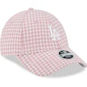 mutsid-kumer-roosa-reguleeritav-9forty-houndstooth-los-angeles-dodgers-mlb-new-era