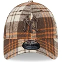 mutsid-kumer-pruun-reguleeritav-9forty-check-new-york-yankees-mlb-new-era