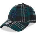 mutsid-kumer-roheline-reguleeritav-9forty-check-new-york-yankees-mlb-new-era