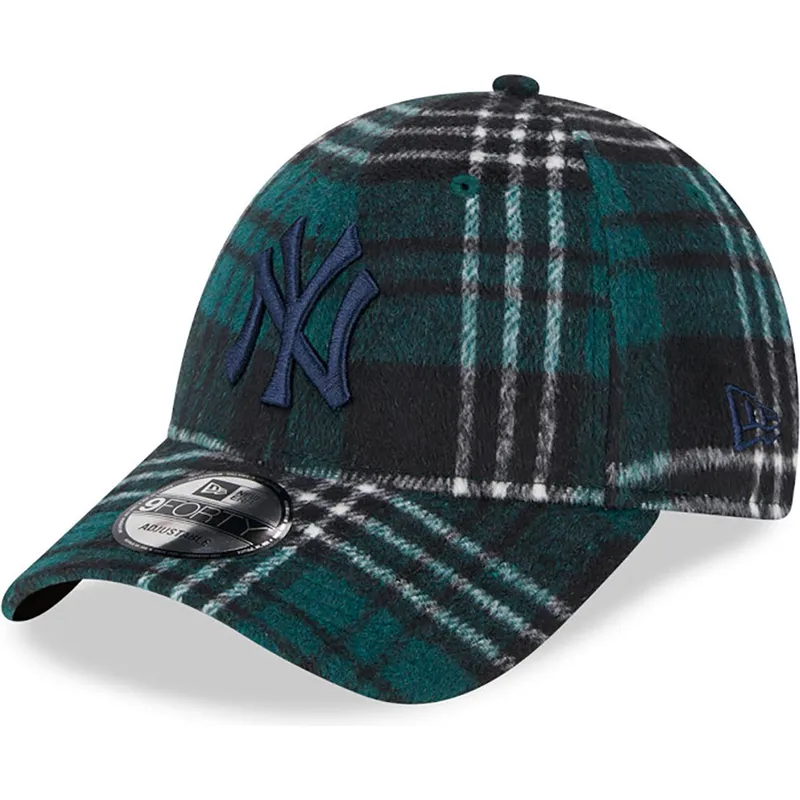 mutsid-kumer-roheline-reguleeritav-9forty-check-new-york-yankees-mlb-new-era