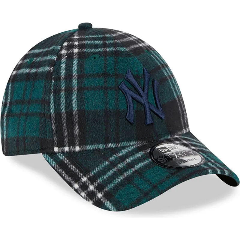 mutsid-kumer-roheline-reguleeritav-9forty-check-new-york-yankees-mlb-new-era