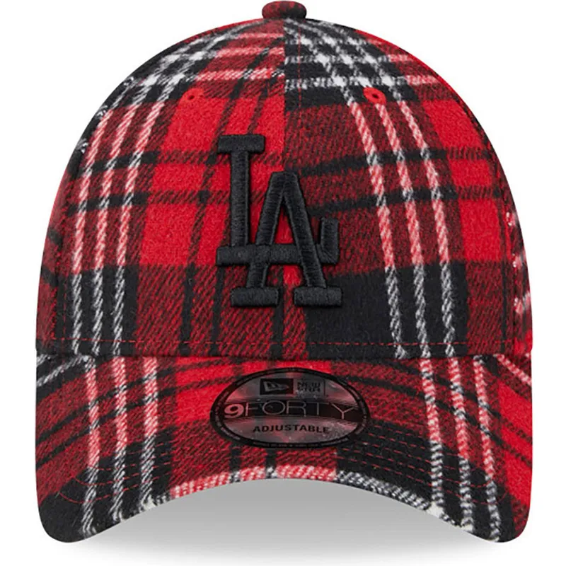 mutsid-kumer-punane-reguleeritav-9forty-check-los-angeles-dodgers-mlb-new-era