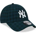 mutsid-kumer-roheline-reguleeritav-9forty-flannel-new-york-yankees-mlb-new-era