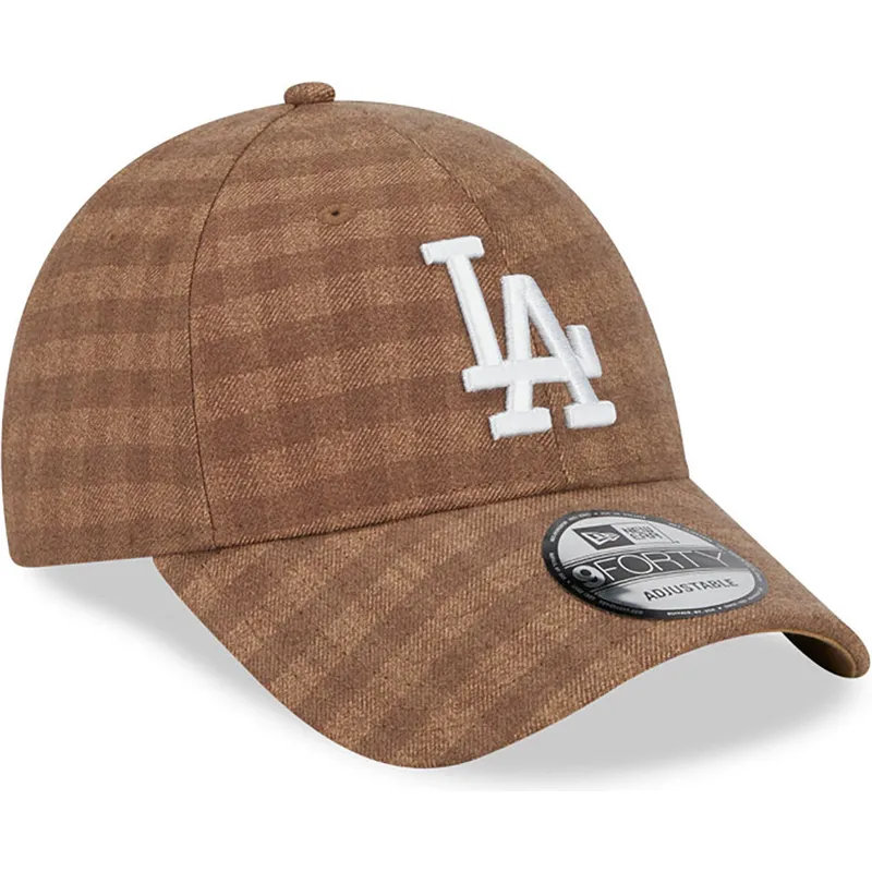 mutsid-kumer-pruun-reguleeritav-9forty-flannel-los-angeles-dodgers-mlb-new-era