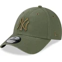 mutsid-kumer-roheline-reguleeritav-9forty-washed-canvas-new-york-yankees-mlb-new-era