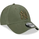 mutsid-kumer-roheline-reguleeritav-9forty-washed-canvas-new-york-yankees-mlb-new-era