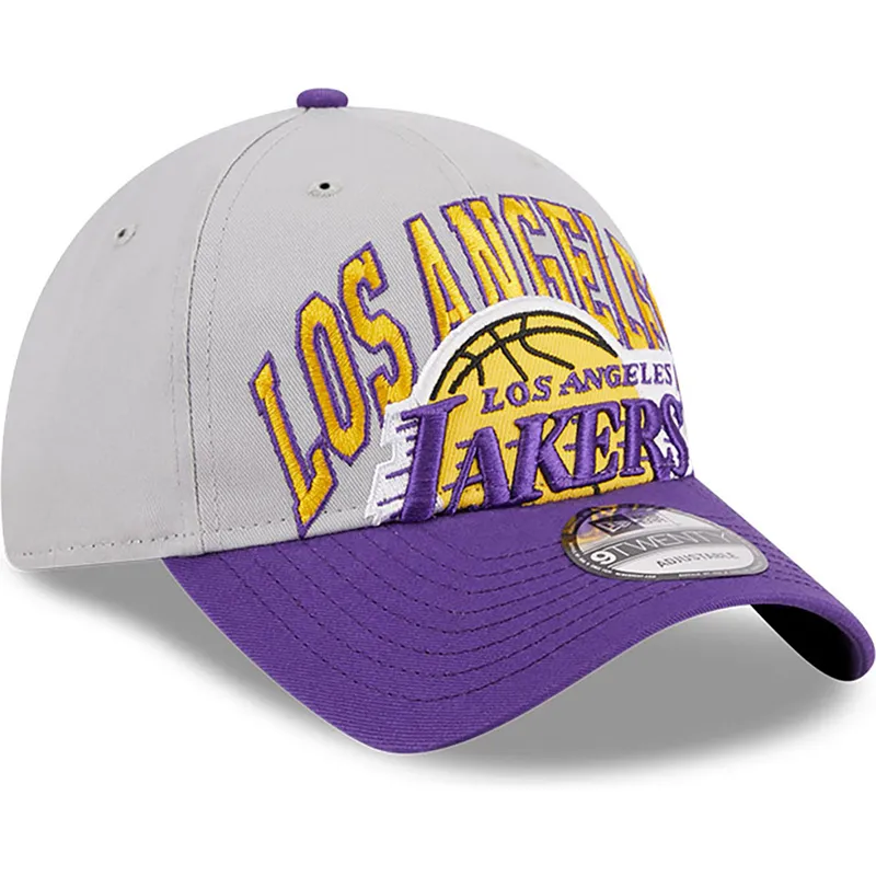cap-kumer-gray-adjustable-strap-9twenty-tip-off-2023-los-angeles-lakers-nba-new-era