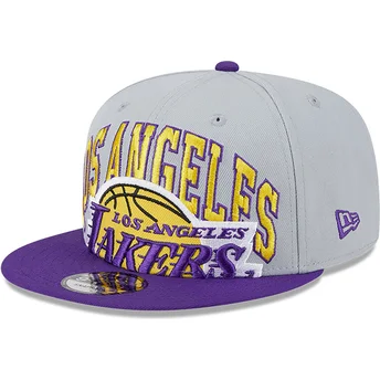 Cap lame gray snapback 9FIFTY Tip Off 2023 Los Angeles Lakers NBA New Era