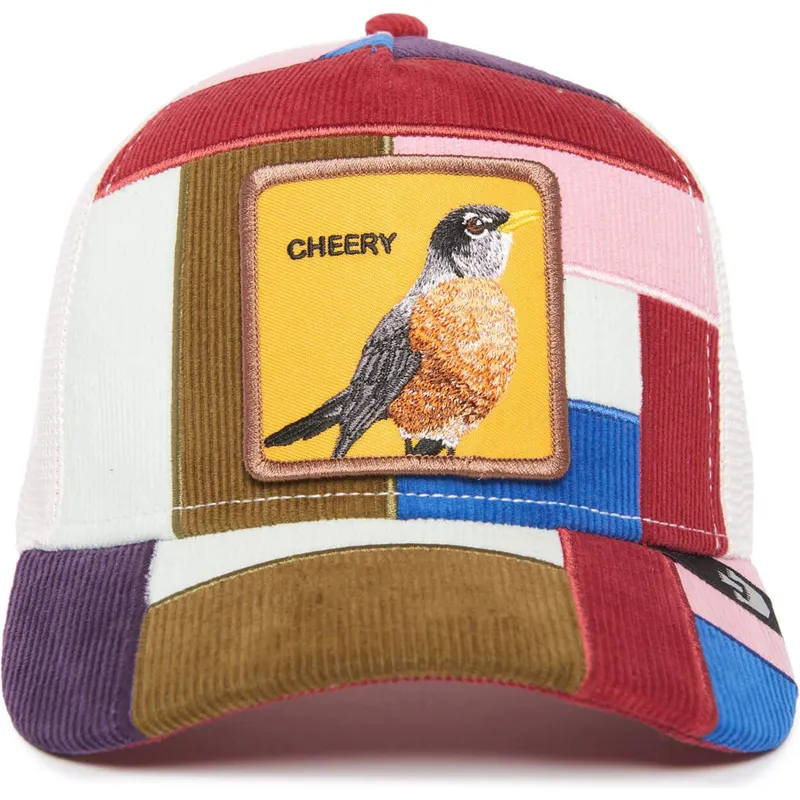mutsid-kumer-mitmevarviline-snapback-cheery-right-side-of-the-bed-the-farm-patchwork-the-farm-goorin-bros mutsid-kumer-mitmevarviline-snapback-cheery-right-side-of-the-bed-the-farm-patchwork-the-farm-goorin-bros