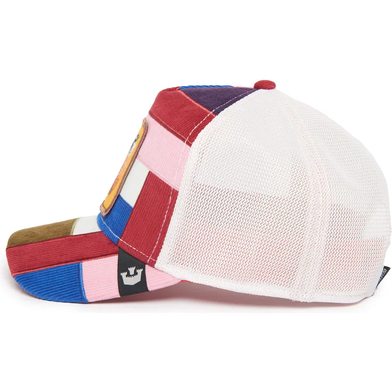 mutsid-kumer-mitmevarviline-snapback-cheery-right-side-of-the-bed-the-farm-patchwork-the-farm-goorin-bros mutsid-kumer-mitmevarviline-snapback-cheery-right-side-of-the-bed-the-farm-patchwork-the-farm-goorin-bros