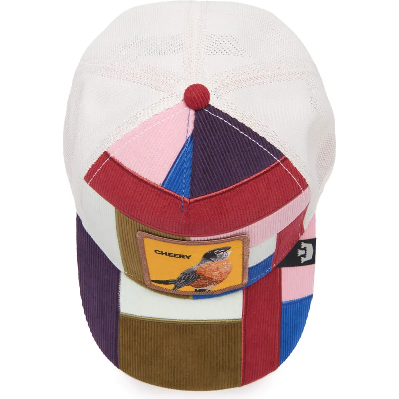 mutsid-kumer-mitmevarviline-snapback-cheery-right-side-of-the-bed-the-farm-patchwork-the-farm-goorin-bros mutsid-kumer-mitmevarviline-snapback-cheery-right-side-of-the-bed-the-farm-patchwork-the-farm-goorin-bros