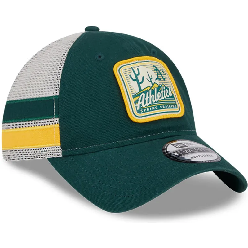 mutsid-kumer-roheline-snapback-9twenty-stripe-oakland-athletics-mlb-new-era