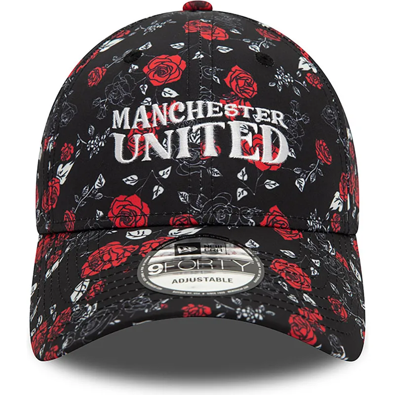 mutsid-kumer-must-reguleeritav-9forty-floral-all-over-print-manchester-united-football-club-premier-league-new-era