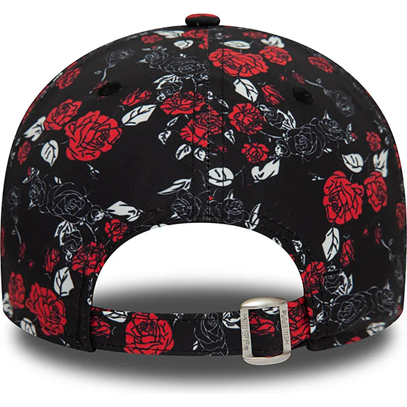 mutsid-kumer-must-reguleeritav-9forty-floral-all-over-print-manchester-united-football-club-premier-league-new-era