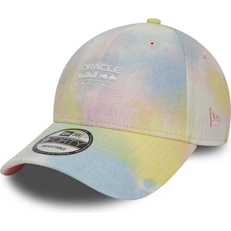 mutsid-kumer-mitmevarviline-snapback-9forty-tie-dye-denim-red-bull-racing-formula-1-new-era